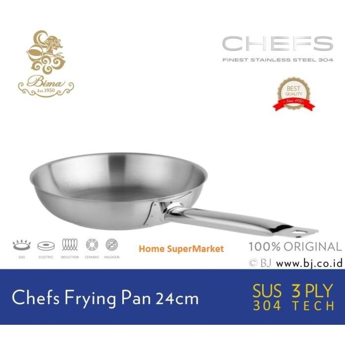 Frying Pan Bima Chefs 24Cm Stainless / Penggorengan Bima Bp1901524