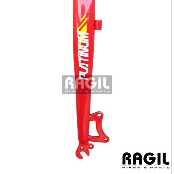 FORK SEPEDA 20 LIPAT SELI OVERSIZE OS PLATINUM GARPU GARBU UKURAN 20" IN CAKRAM DISC KE MERAH BIRU
