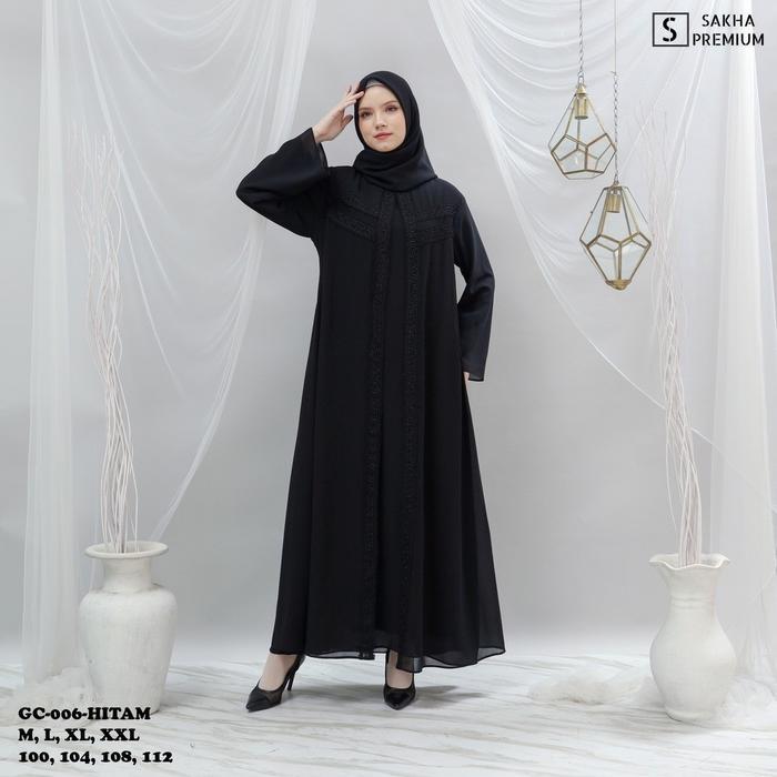 Sakha - Gamis Putih Premium Muslimah Elegan Renda Mewah Dress Wanita Panjang Syari Lebaran Umroh