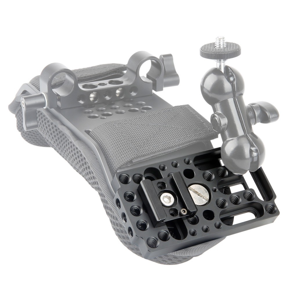 NICEYRIG Quick Release Plate Camera Rig Cheese Base Plate Cold Shoe 1/4" 3/8" Screw Shoulder Rig