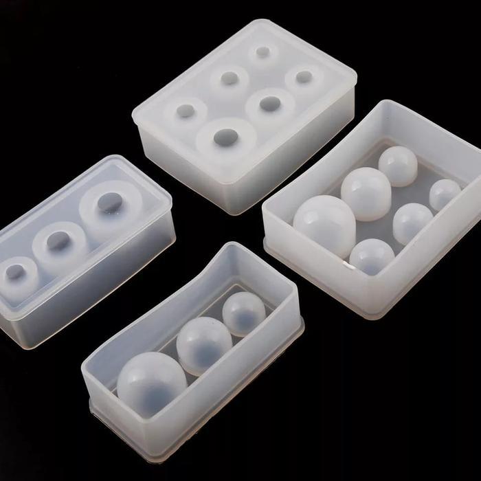 Cetakan Silikon Resin Bola Sphere Ball Variant Shape Epoxy Mold
