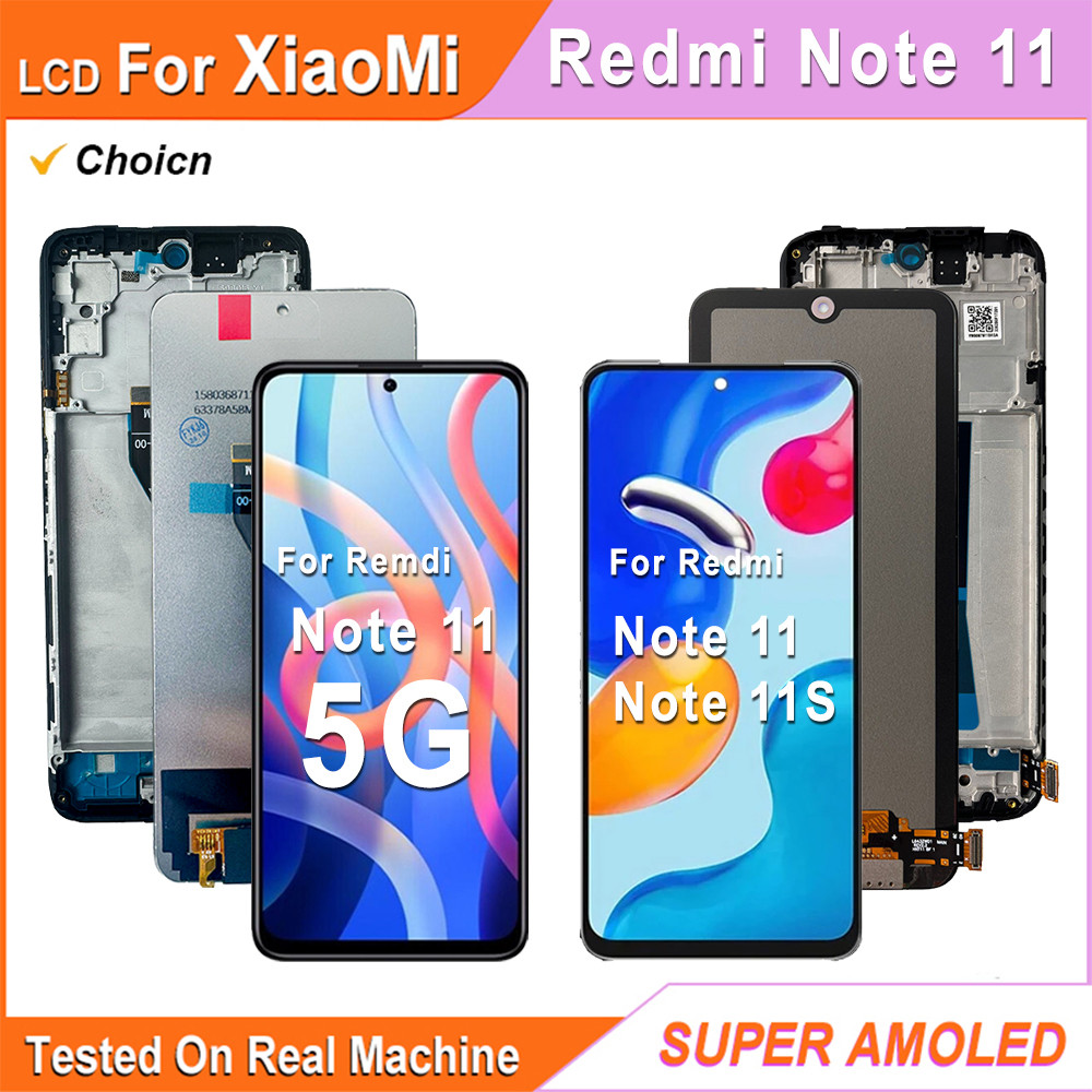 Super AMOLED LCD For Xiaomi Redmi Note 11 5G LCD Touch Screen Digitizer Assembly For Redmi Note 11