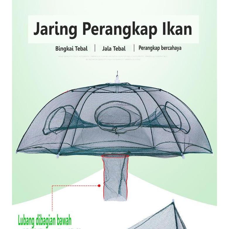 Jebakan Perangkap Payung Bubu Udang Ikan Kepiting Model Payung