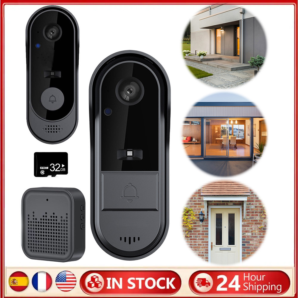 Wireless Wifi Doorbell Camera HD Motion Detection Cloud Storage Camera With Chime 2-Way Talk Smart