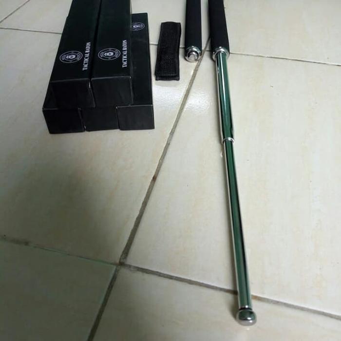 TERLARIS - TERMURAH 65cm baton stik tongkat besi stick pemukul TNI polisi satpam