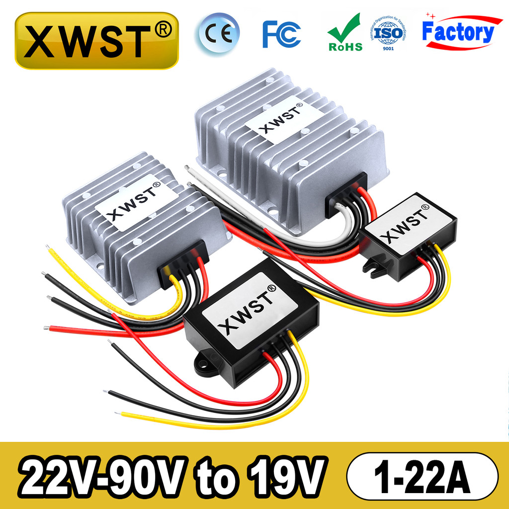 DC DC 22-90V 36V48V60V72V85V to 19V Step Down Converter 1-22A Waterproof Buck Power Supply Inverter