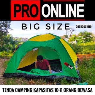 Tenda camping orang 10-11 dewasa - tenda kapasitas 8-9 untuk kemping outdoor Parasut