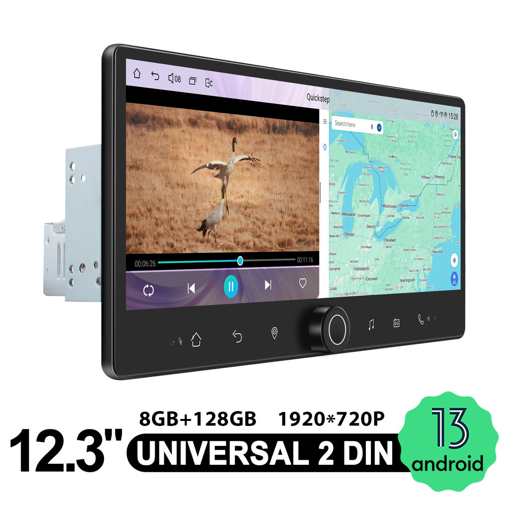 12.3 inch Universal Car Stereo Radios Double 2Din Multimedia Player Car Audio System W/CarPlay &