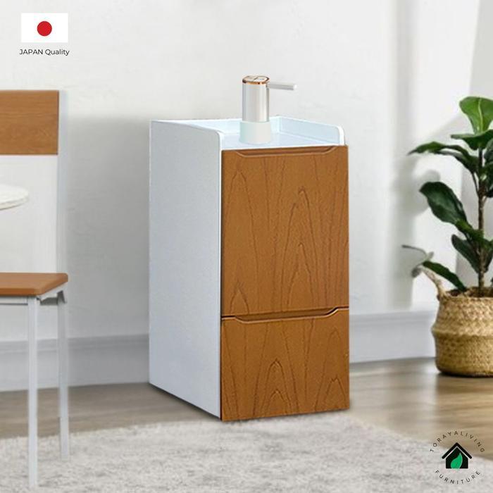 Toraya - Sora Lemari Galon Air Minum Model 1 (Putih Natural) : Tempat Galon Estetik/ Lemari