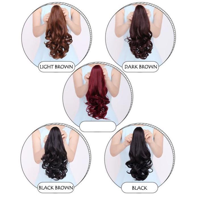 RSW HAIR CLIP PONI PONY TAIL PONITAIL KOREA CURLY 07 JEPIT CLIP ON