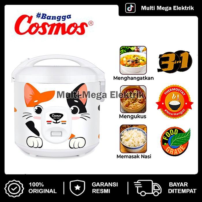 COSMOS RICE COOKER / MAGIC COM CRJ3307 / CRJ 3307 / CRJ-3307 FABELIA SERIES (1,8 LITER) GARANSI