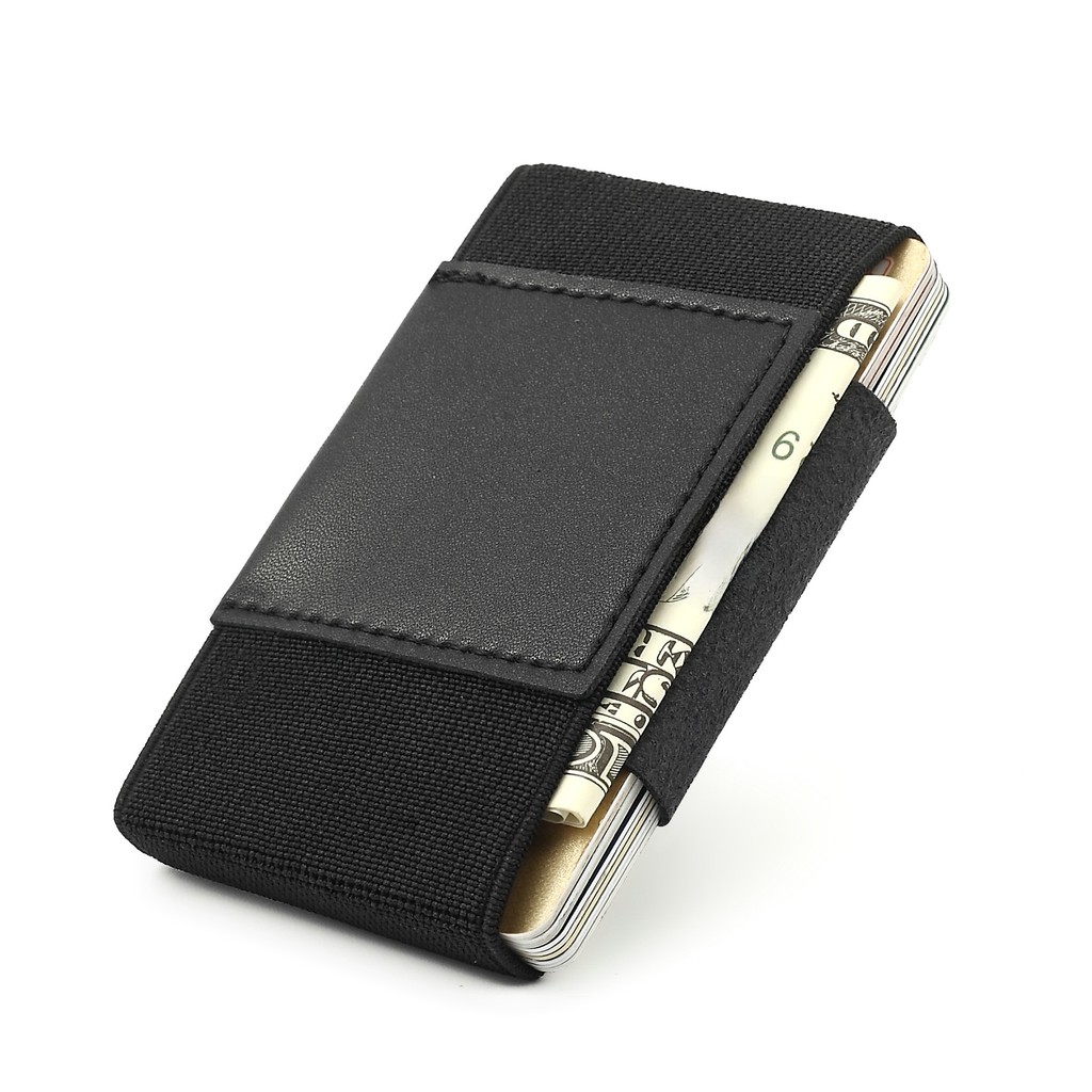 Mini Airtag Invisible Pocket Elastic Ultra-Thin Wallet Slim Card Holder Leather Wallet City Simple