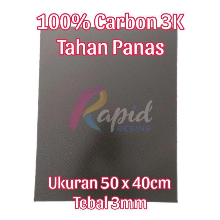 Pelat Serat Karbon Lembaran Carbon Fiber Sheet 3mm Plat