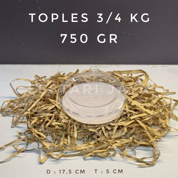 (12 PCS) Toples Kue Kering / Toples Nastar / Toples Diamond 3/4 kg Toples Bulat 750 gr Untuk Cookies