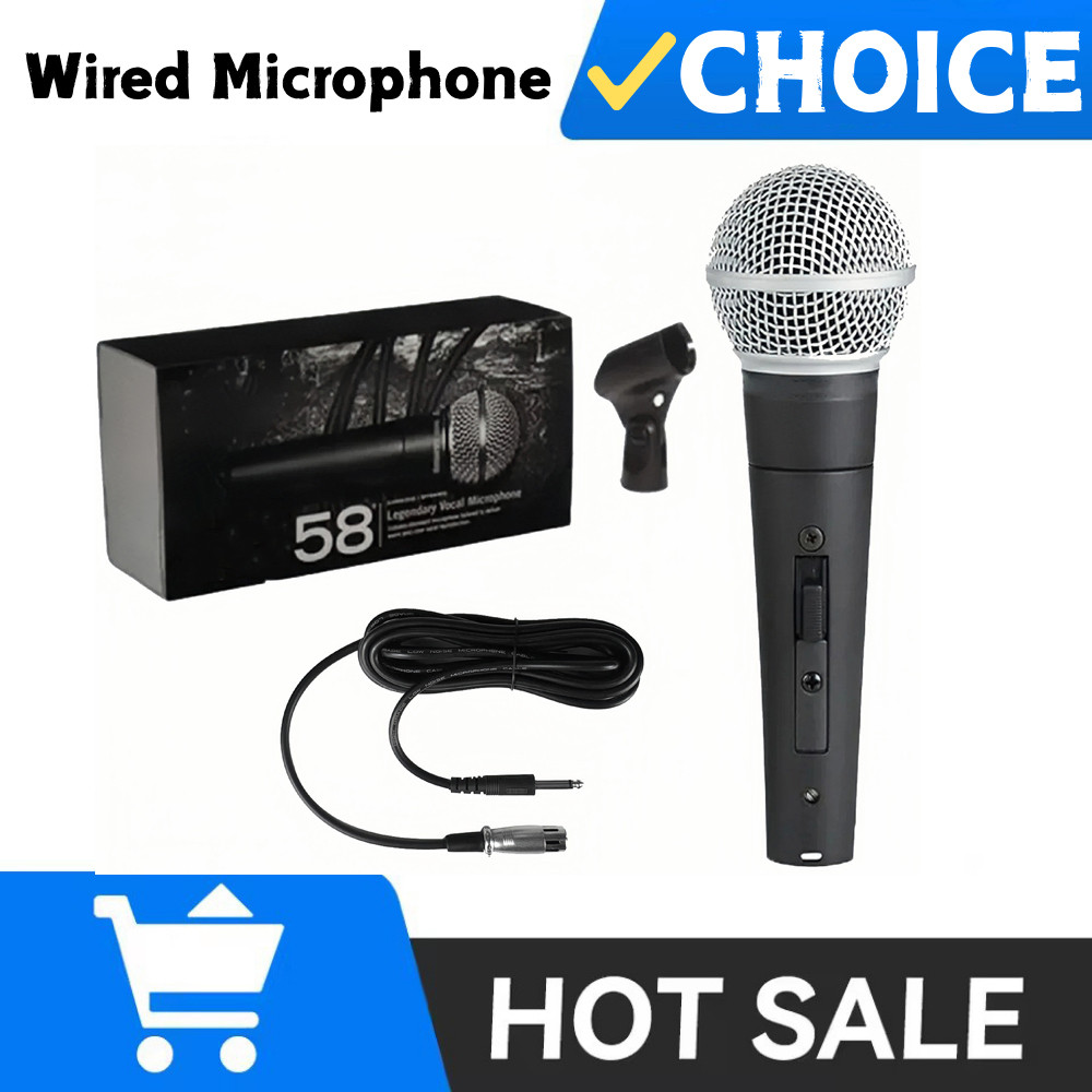 TOP 58 Metal Cardioid Dynamic Microphone For Stage Singing Professional Wired Microphone Karaoke