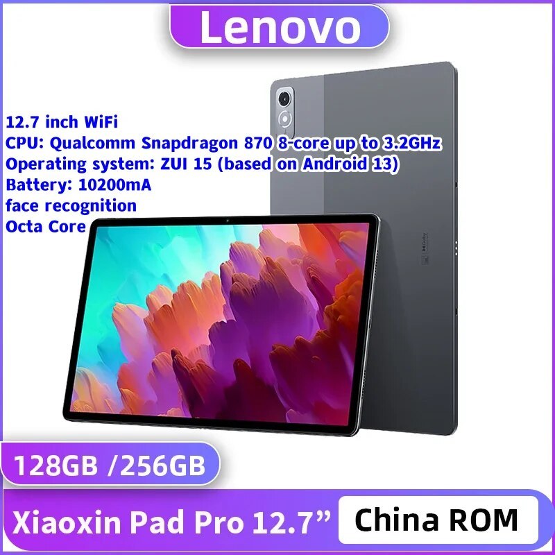 PROMO   China ROM Lenovo XiaoXin Pad Pro 12.7 Inch WiFi Snapdragon 870 LCD Screen 144Hz 8GB 128GB/25