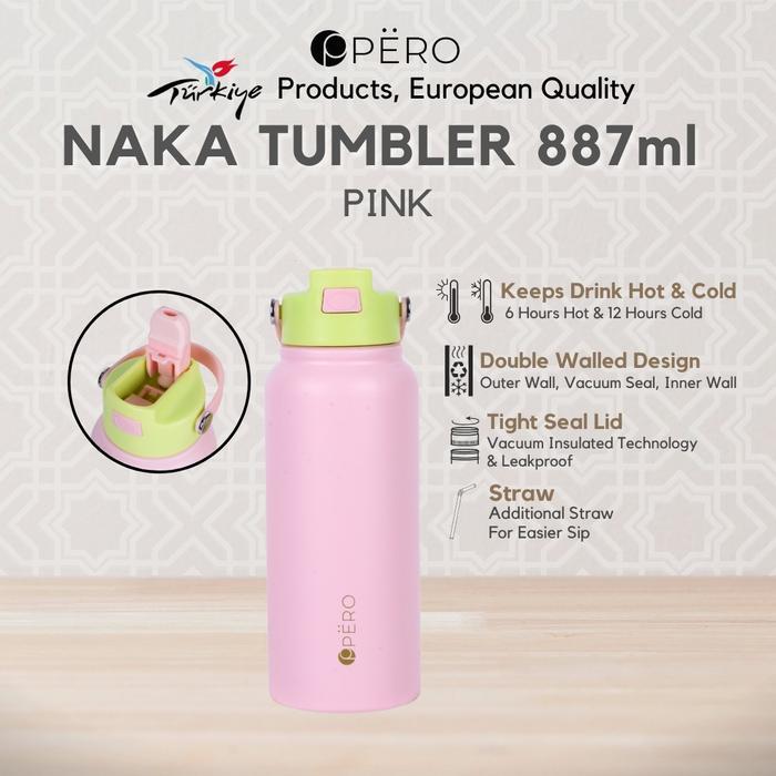 [Jordi Onsu] READY - Pero Naka Tumbler 887 ML / Botol Minum Tumbler Vakum 887 ML Anti Panas Dingin
