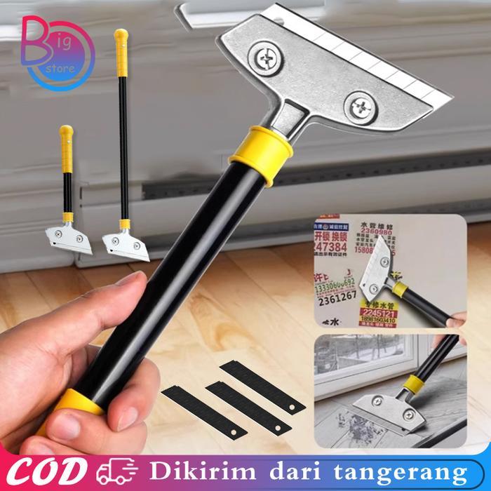 Scrapper 30/60cm Alat Kape Pengerok Cat Tembok Panjang Alat Kerok Cat Dinding Pengikis Lem Penyegel