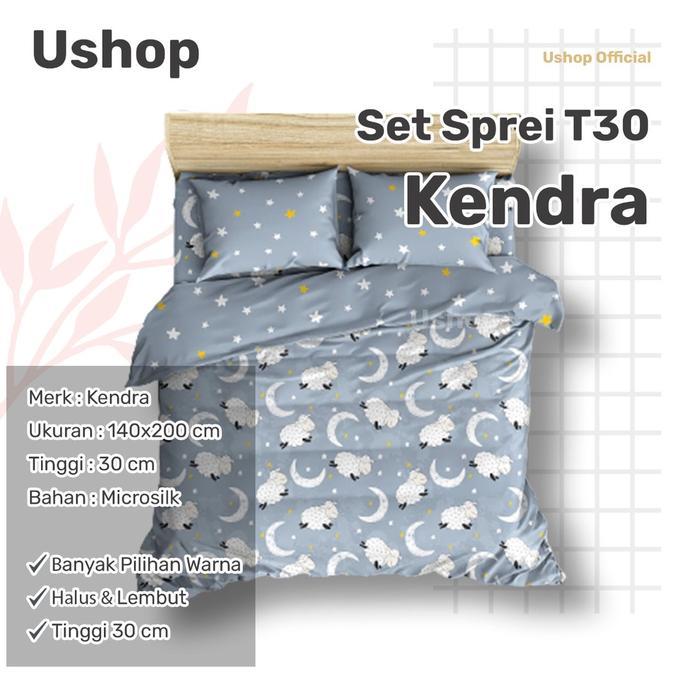 KENDRA Sprei 140x200 Tinggi 30 Cm - Blue Owls Iris Sweet Dream Marvel