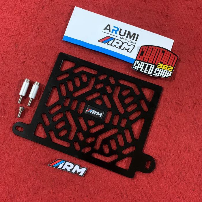 Cover Radiator Arumi Arm Cyber Black All New Nmax 2020 2021 2022