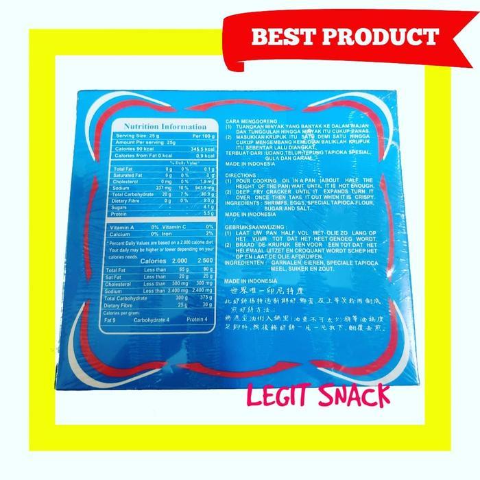 Murah Krupuk Udang Aloha Sidoarjo Asli / Kerupul Aloha Mentah Kotak Box Biru