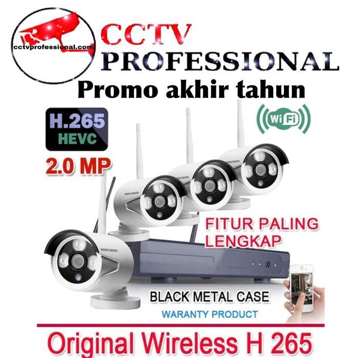 CCTV 4 IP CAMERA PAKET ~ 2 MEGAPIXEL WIRELESS IP KAMERA SUPER-HD O