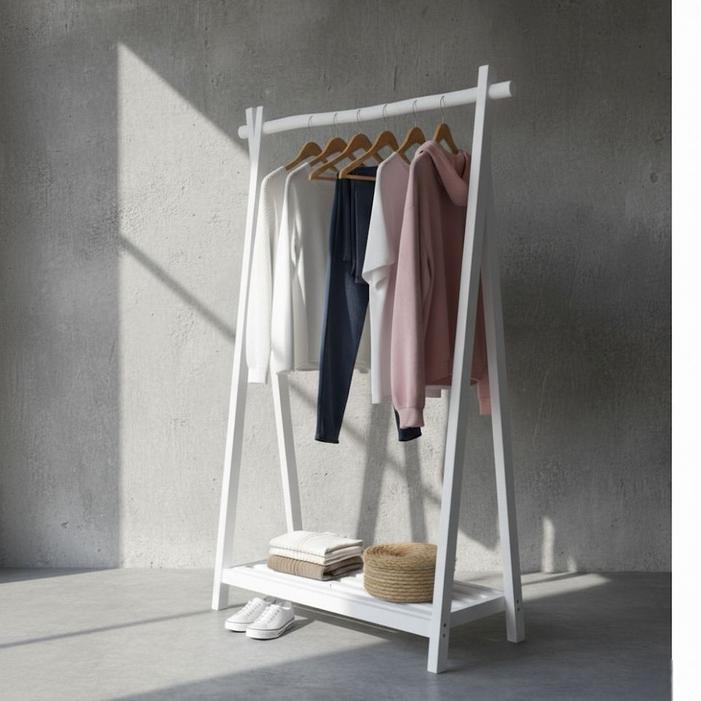 Gawang Gamis , Gantungan Baju , Gantungan Kayu , Rak Jualan