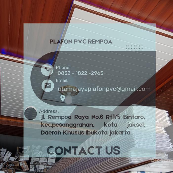 Plafon PVC List Sambung Kayu Jati Alfafon