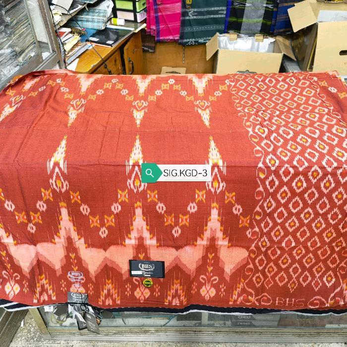 Bisa Cod - Sarung Bhs Signature Silver Kgd Kawung Sutra Mewah Elegant