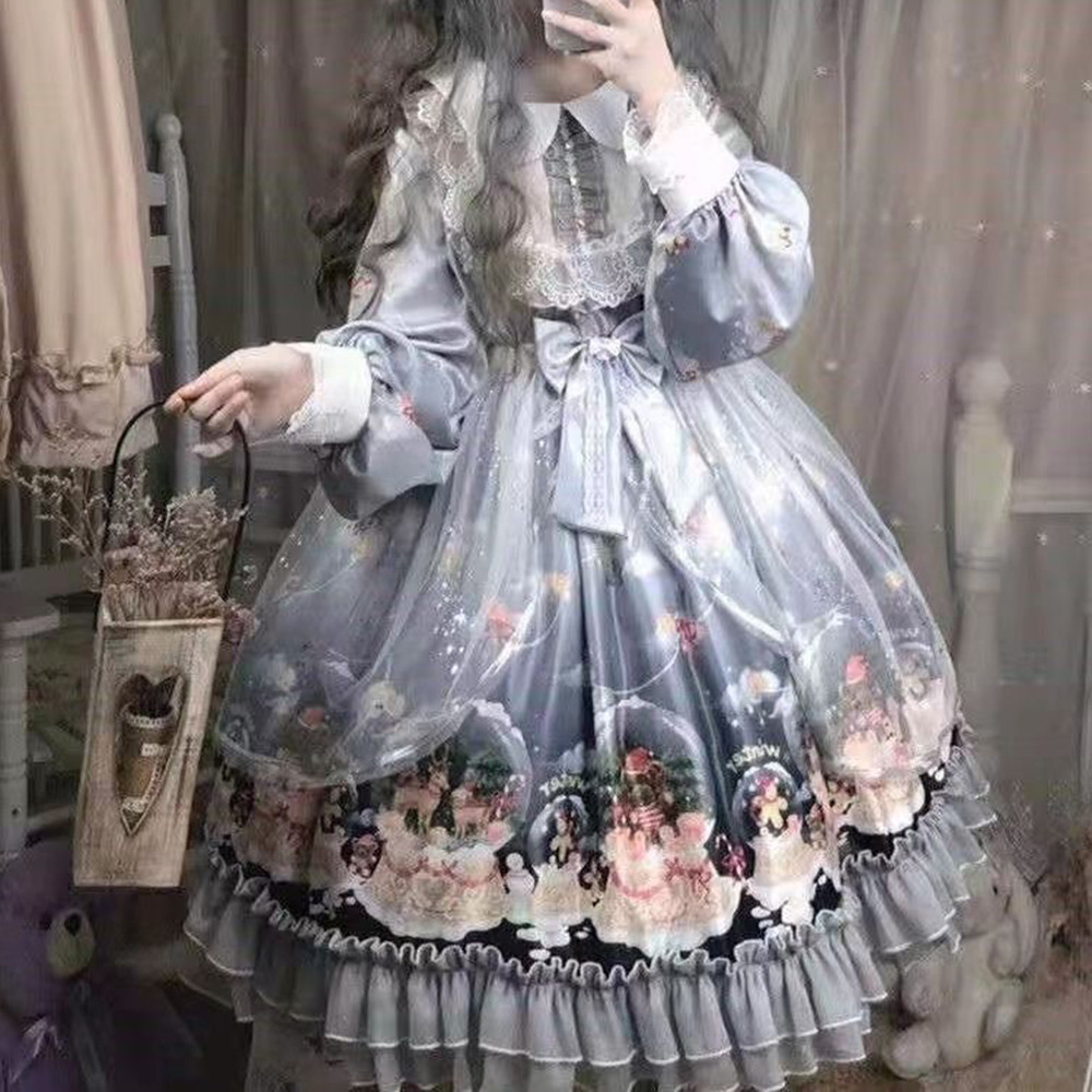 Lolita skirt autumn and winter genuine original daily princess Lolita full set lolita dress vestido