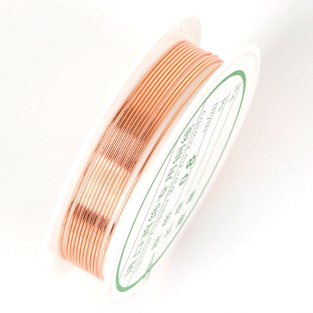 0.2mm 0.3mm 0.4mm 0.8mm 1.0mm Dia 1.5-20m/roll Alloy Copper Wire Silver/Gold/Copper Color Beads Wire