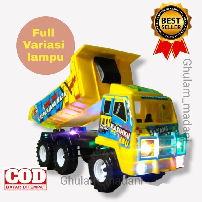 ( TRUK OLENG ) Mainan Anak Cowok Mobil Truk Truck Oleng Lampu Led bisa Nyala / Truk Oleng Plastik