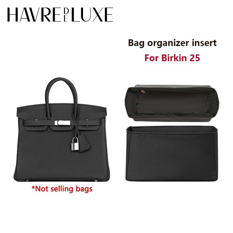 Bag organizer insert for birkin 25 nylon storage platinum bag support storage inner modification bag