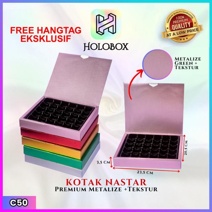 Box Coklat / Kotak Kue Nastar Mika/ Box Kado Hampers / BoxHologram Souvenir/ C50