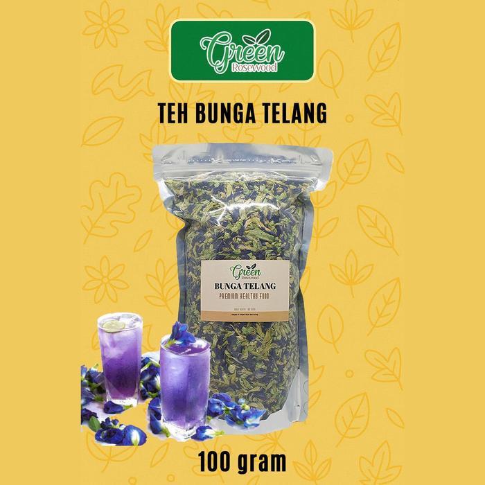 BUNGA TELANG KERING 100 GRAM / BUNGA TELANG KERING ORGANIK 100 GR / TEH BUNGA TELANG 100GR / TEH
