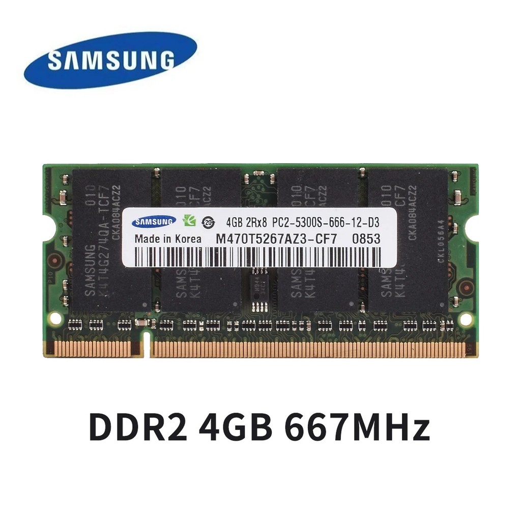 Samsung Laptop RAM SODIMM DDR2 DDR3 DDR4 Memoria 2400 1600 1333 800 667MHz 2GB 4GB 8GB 16GB High