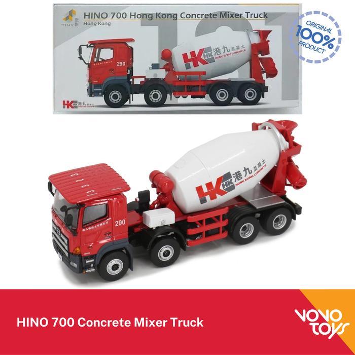 TEREMURAHTERLARIS READY SILAHKAN DIORDER TINY DIECAST 181 HINO 700 CONCRETE MIXER TRUCK TINY CITY