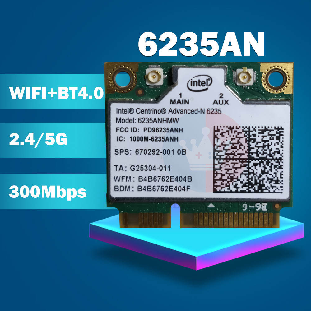 Dual Band 6235AN 6235ANHMW SPS:670292-001 300Mbps+BT4.0 Half Mini PCI-e Wireless Card for HP 2710p