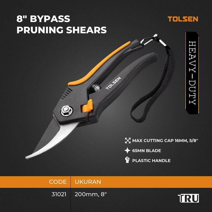 Bypass Pruning Shears Tang Potong Ranting Gunting 8" Tolsen