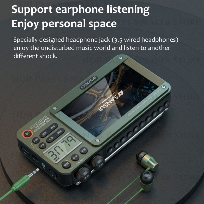 F50 Multi-band Receiver Portable Old-fashioned Rechargeable Radio Semiconductor Video Player