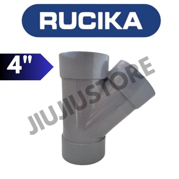 TEREMURAHTERLARIS READY SILAHKAN DIORDER RUCIKA Y 4" D RUCIKA Y BRANCH PVC 4" D RUCIKA SAMBUNGAN Y 4