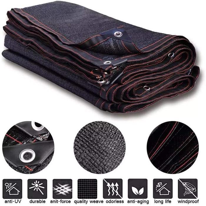 Vinnatsu - Jaring Paranet Paranet 95% Anti-UV Jaring Hitam Jaring Paranet Jaring Rumah Kaca Jaring