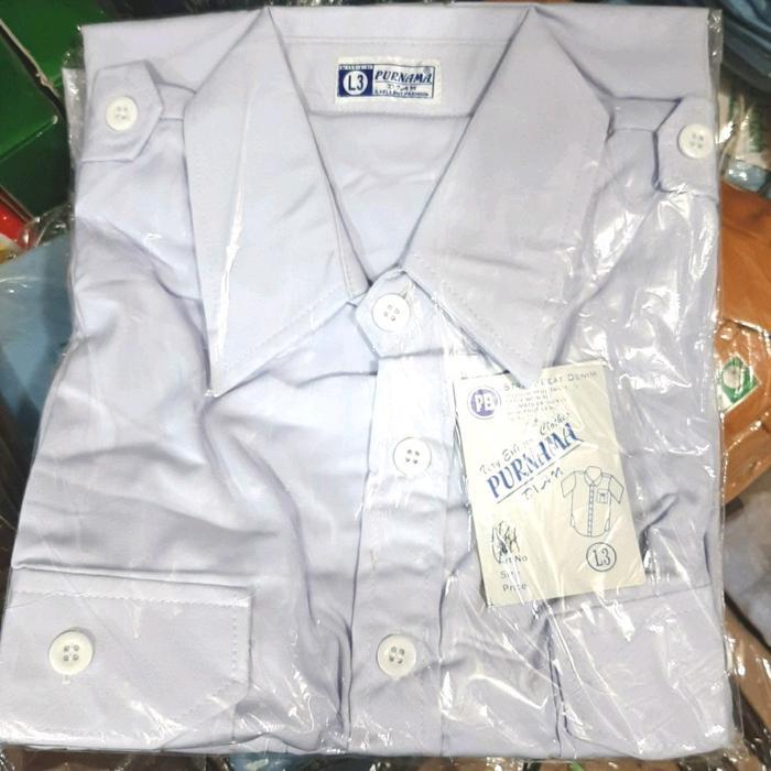 TERLARIS Seragam sekolah seragam kerja pria/laki-laki saku 2 atas warna putih/pdh/pdl/satpam