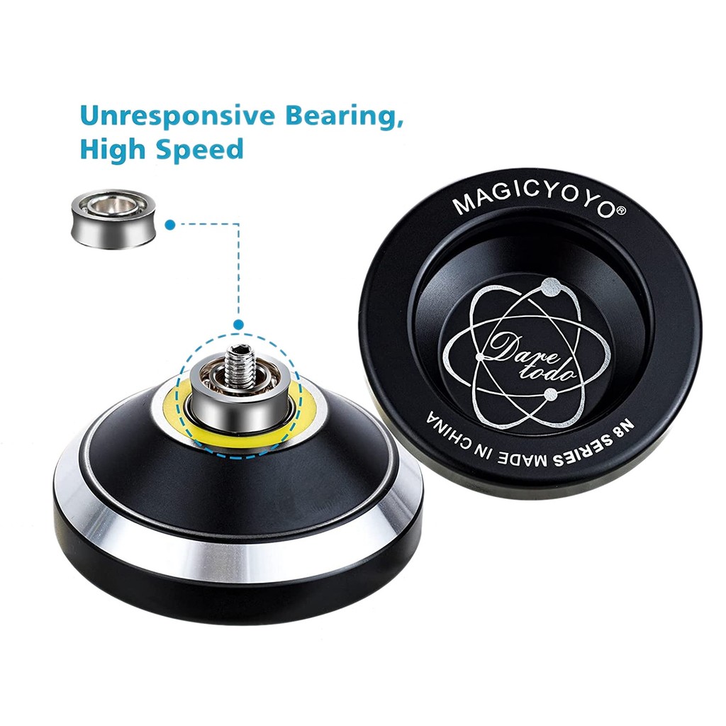 KKZ-MAGICYOYO Unresponsive Yoyo N8,Yoyo for Adults,Undersized Metal Yoyo for Kids,Bonus 5 Yo-Yo