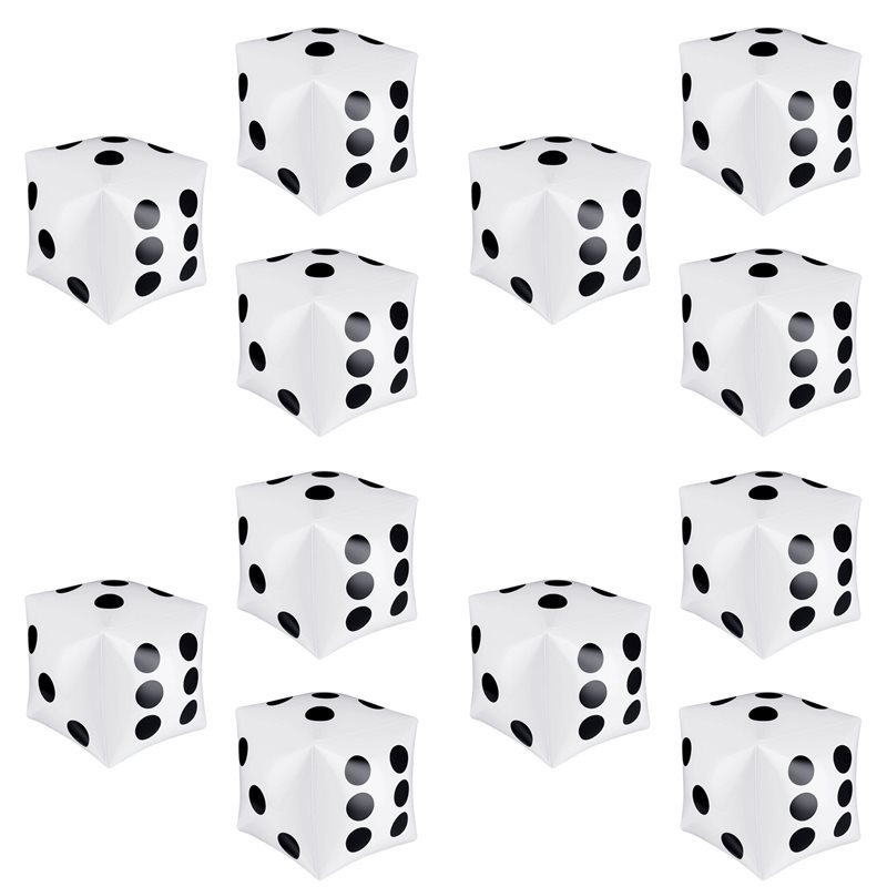 ?MUST-HAVE?12 Pack Jumbo Inflatable Dice 12 Inch Giant Inflatable Jumbo Dice Large Inflatable Dice