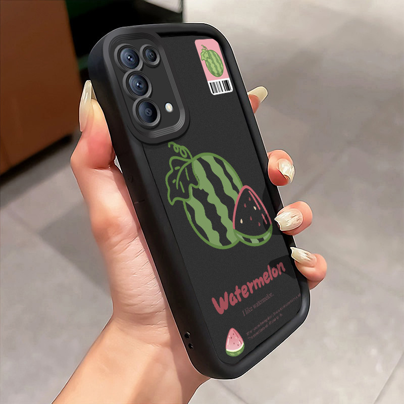 Casing Hp OPPO Reno 5 4G Reno 5 5G Reno5 Reno 5K 5G Reno5 K Find X3 Lite Case Semangka hijau kartun 