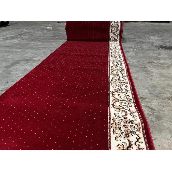 Karpet Masjid / Karpet Mushola / Sajadah Masjid Meteran Custom Design Turki Khalifah D311A Red /