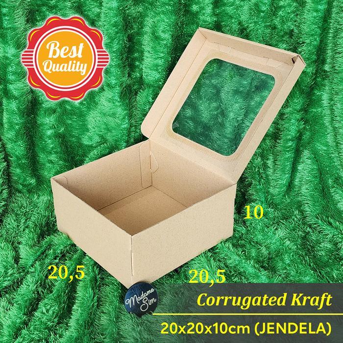 DISKON KOTAK NASI - GIFT BOX HAMPERS - DUS MAKANAN 20X20X10 (JENDELA)