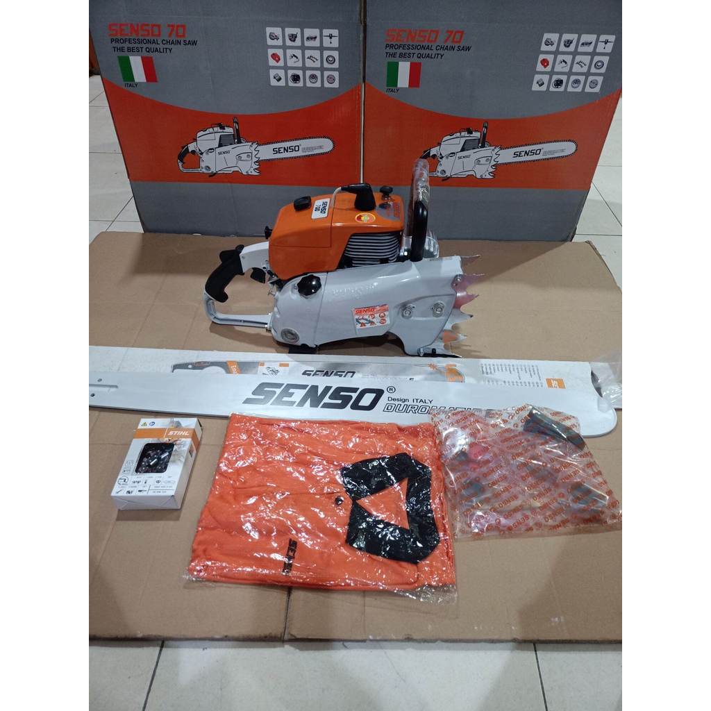 mesin gergaji senso komplit 070 chainsaw assy 070