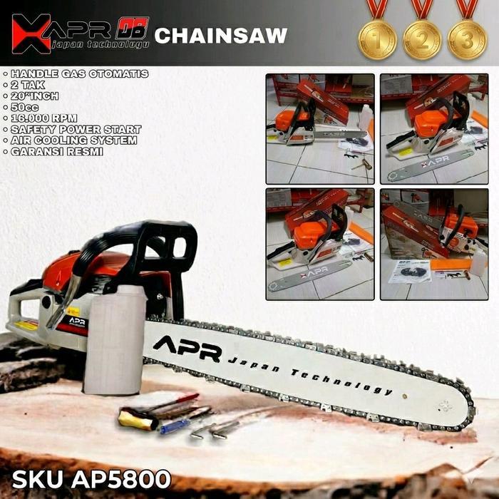 AP5800 chainsaw 2tak mesin senso mesin NINJA Gergaji kayu tebang pohon Mesin potong kayu